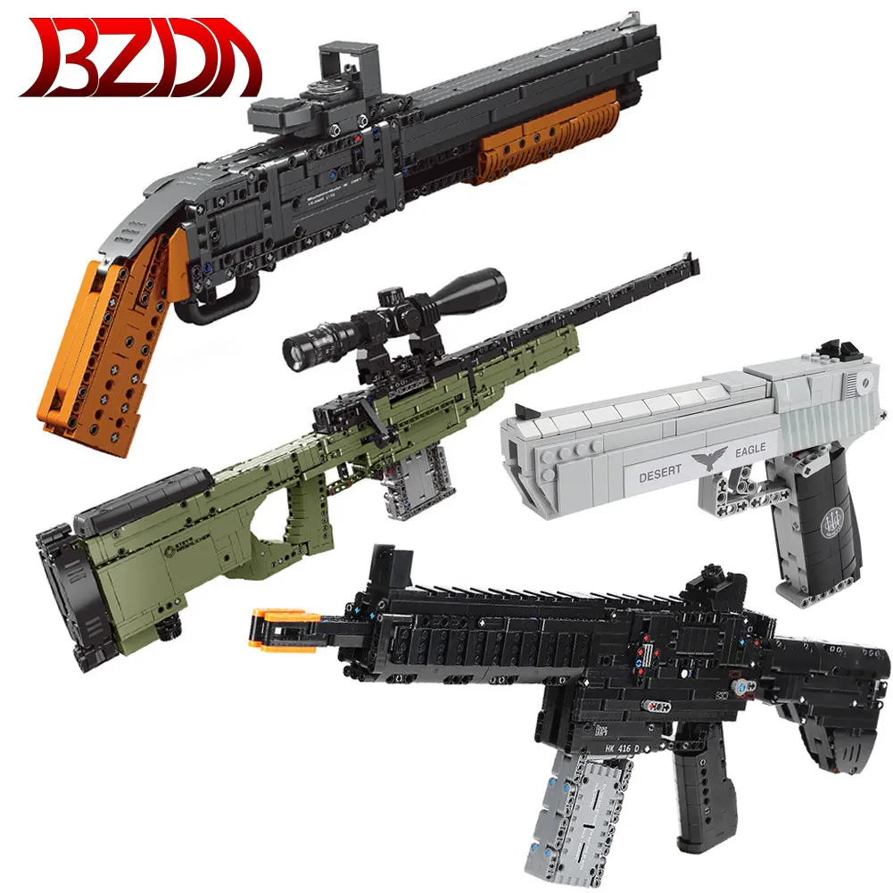 

BZDA 2020 New Bullet Gun Toy Boy Can Shoot Soft Paintball Bullet Set Building Block Aiming Pistol Outdoor Activities Kids Gift