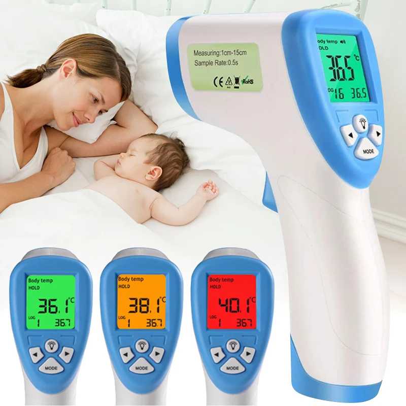 

Infrared Thermometer No-contact Digital Thermometers Forehead Temperature Meter Color Random YH-17