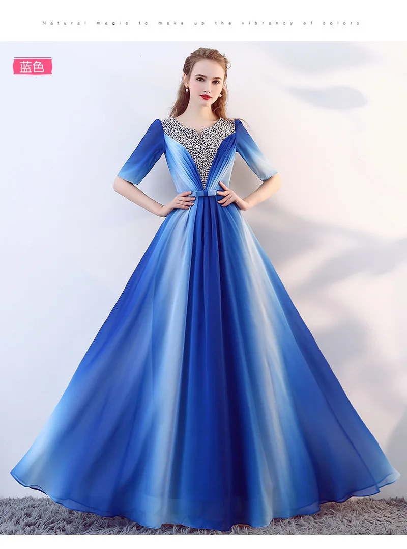 BacklakeGirls/Вечерние платья с коротким рукавом, v-образный вырез, Avondjurk, Cristal, шифон,, Vestido De Noite, Longo Para Festa