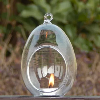 

4pcs/pack 8*11cm Egg Shaped Glass Candle Holder Width=8cm Height=11cm Handmade Lamp Blown Glass Terrarium Vase Home Decoration