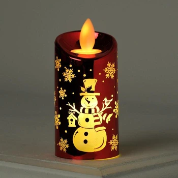 

Illuminated figure "Candle red snowman", 9x5x5 cm, from 2x2032 batteries (included) T / WHITE 4357303