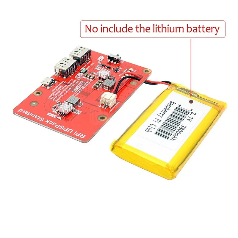 Placa de Expansão da Bateria de Lítio Placa para Raspberry 3b + - Alta Qualidade Carregador Escudo Raspberry pi Ups 3b - 4b - Imagem 5