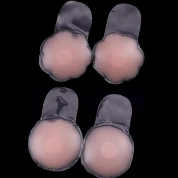 

1 Pair Self Adhesive Silicone Instant Lift Up Tape Petals Reusable Flower Nipple Cover Bra Pad Invisible Breast for Party Dress