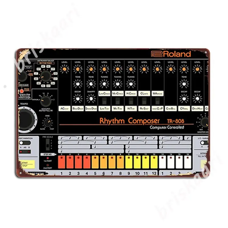 

Roland 808 металлические вывески для домашнего декора, Клубные оловянные плакаты