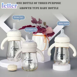 Wide Caliber PPSU Feeding Baby Bottle, One Bottle Of Three-Purpose Feeding Bottle For Infants And Silicone Duckbill Sippy Cup