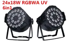 24x18 W LED PAR Luces Lampara УФ 6in1 RGBWA LED PAR Luz