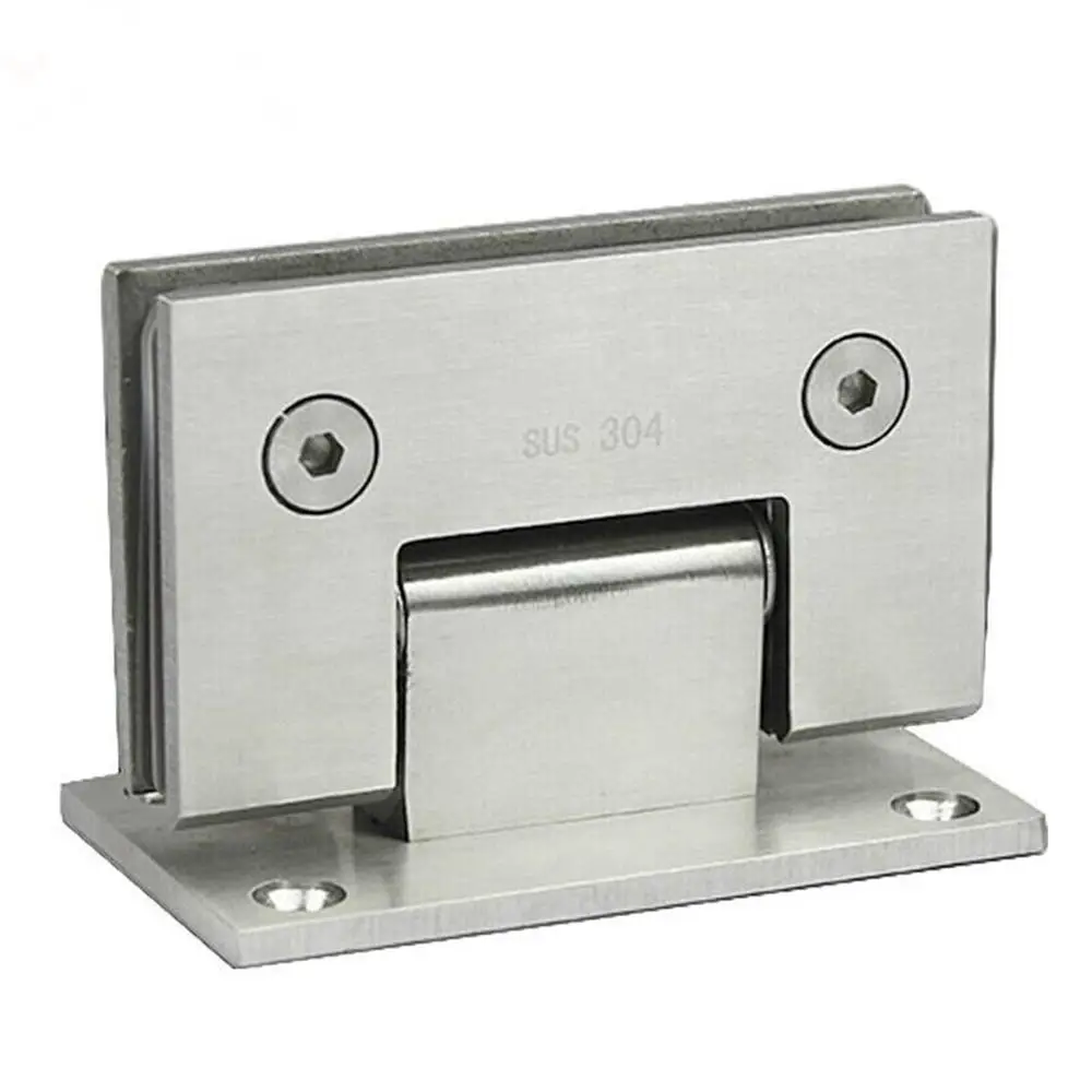 Stainless Steel Bathroom Clip stainless steel hinges door hinges Shower Room Glass Door Hinge Frameless Glass Door Clamp Hinge 90 degree flat fixtures bath