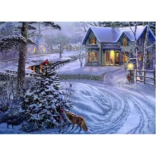 Снежный пейзаж. Ручная работа краска высокое качество холст Красивая краска ing по номерам Сюрприз подарок большое свершение