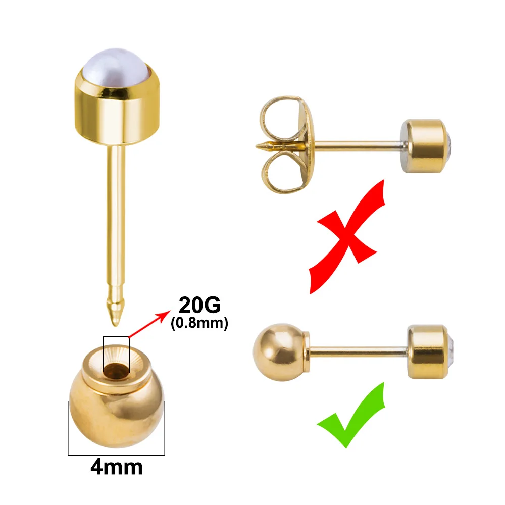 10Pcs Secure Earring Lock Earring Back Safe Ear Studs Nuts Earings Lifters  Replacement for All Types of Earring Posts - AliExpress