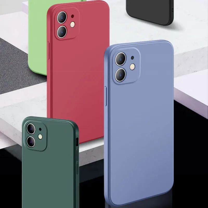 Новый модернизированный оригинальный квадратный силиконовый чехол для телефона