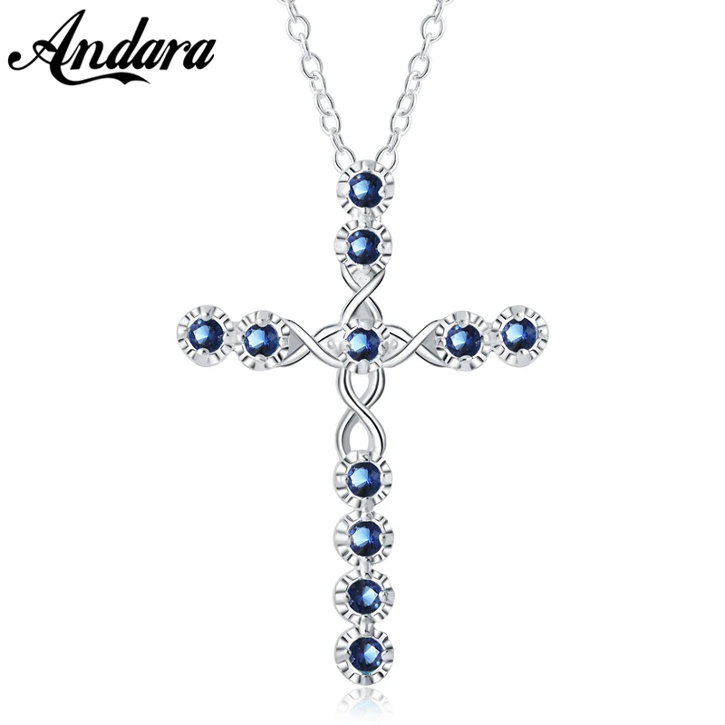 Новое ожерелье из серебра 925 пробы, ожерелье с кулоном в виде креста из циркония, религиозные веры, ювелирные изделия в подарок