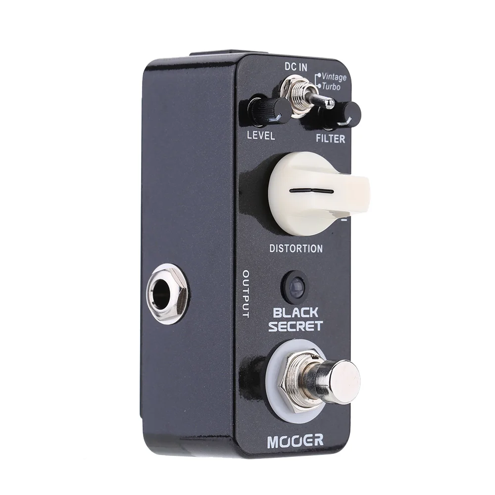 

Mooer Black Secret Distortion Electric Guitar Effect Pedal with 2 Working Modes Vintage / TurboTrue Bypass