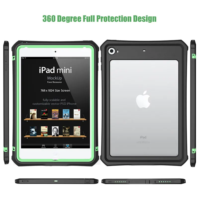 SHELLBOX водонепроницаемый чехол для iPad Mini5 подводный 360 полная защита прозрачный противоударный чехол для iPad Mini4 Открытый Дайвинг Плавание