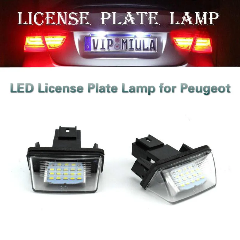 BAFIRE 1 пара 18 светодиодный номерной знак лампы для Peugeot 206 207 307 308 406 Citroen C3/C4/C5/C6/SAXO/XSARA