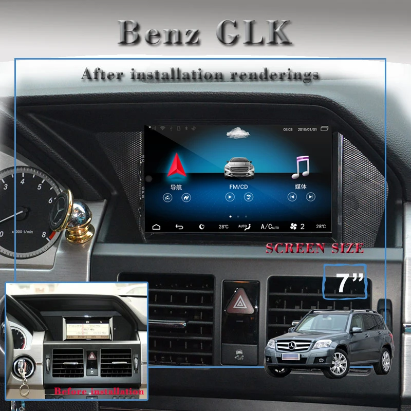 Восьмиядерный android 9 0 автомобильный радиоприемник для Benz GLK X204 GLK300 GLK350 2008 2015