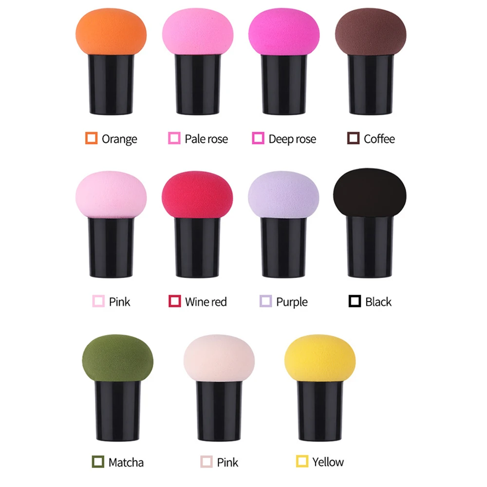 

Sponge Beauty Egg Loose Powder Puff Round Head Wet And Dry 10 Color Optional 1 Pcs Mushroom Head Puff Non-latex Cosmetic Ball