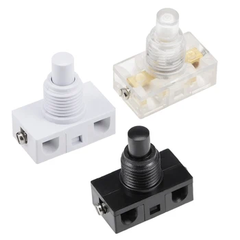 

uxcell 1/2/4pcs Push Button Switch Inline Foot Pedal UFO Type Lamp Lighting Foot Control ON/Off Footswitch Black/White/Clear