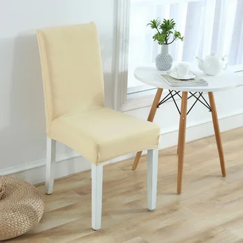 

5PC High Quality Chair Covers Spandex Soild Color Stretch Chair Cover One Piece Dining Seat Covers for Wedding Decorative