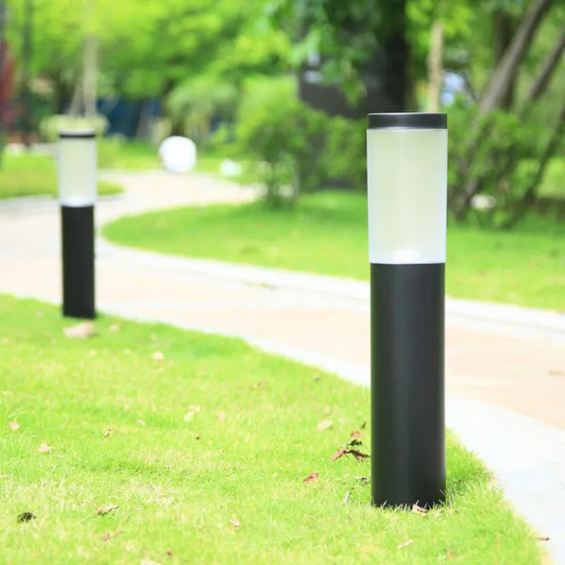 Waterproof Stainless Steel Pillar Light Outdoor E27 led Garden Lawn Lamp Aluminum Pillar Post Light landscape lawn Bollard