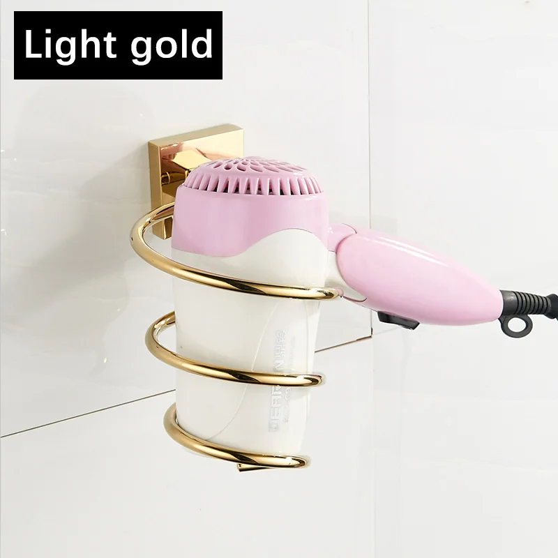 Light Gold Твердый латунный аксессуары для ванной комнаты держатель для волос Блестящий бальзам Золотой хром ORB современная ванная комната применение AZ5154 - Цвет: Light Gold