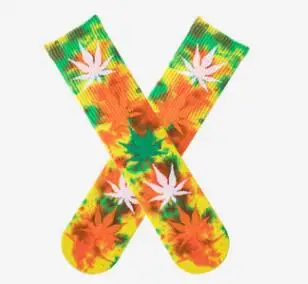 10 пар/лот цветные толстые проволочное крепление носки для мужчин и женщин хип-хоп скейтборд calcetines носки с листьями компрессионные kanye west popsocket - Цвет: G