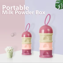 3 Слои Портативный кольца для новорожденных Еда хранения Newbon детская специально разработанного молочного порошка в коробке закуски Конфеты Детские молочный контейнер коробка