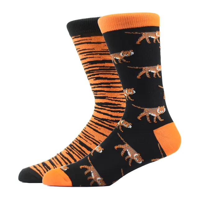 High Quality Combed Cotton Socks Food Pattern Long Tube Funny Happy Men Socks Colorful Novelty Skateboard Crew Casual Crazy Sock HK34001-1