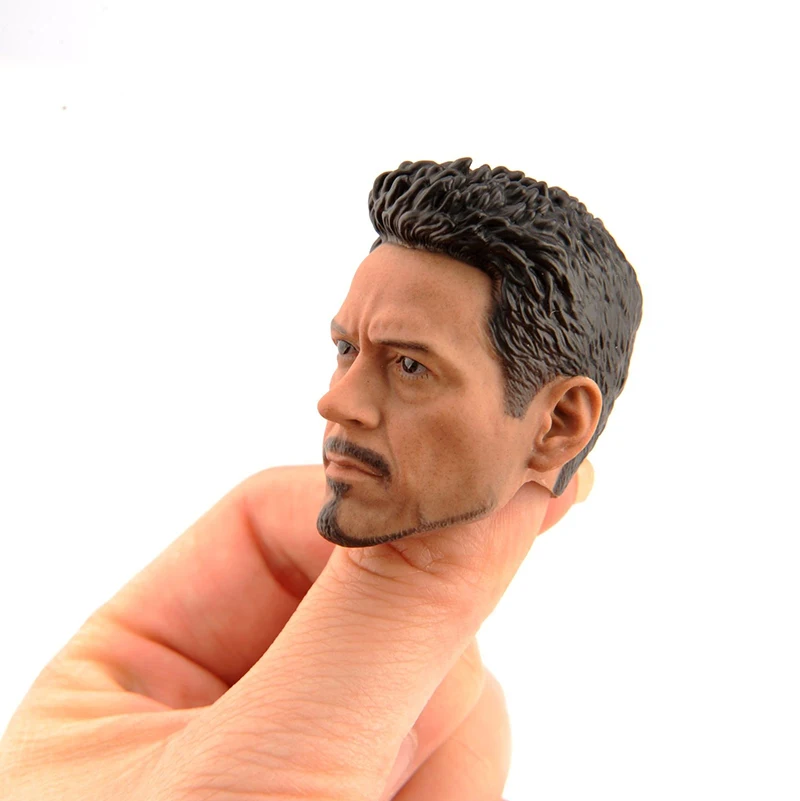 1/6 Железный человек Tony Stark с головой бороды резной молодой человек голова модель для 12 ''PH фигурка тела