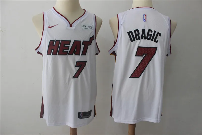 for men A+++ Качественная мужская футболка для взрослых#3 Dwyane Wade 7 Goran Dragic 21 Hassan Whiteside Jersey - Цвет: for men