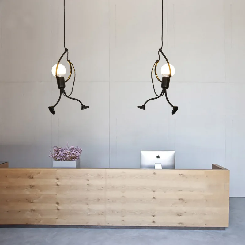 

Northern European-Style Iron Art Villain Chandelier Retro Creative Restaurant Coffee Shop Clothing Store Modern Minimalist Art S
