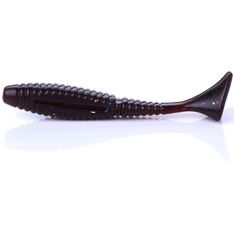 

10 Pcs/Set Fishing Accessories portable fishing lures kit 3d Artificial Bait T Shape Tail Fish Pattern small fish Soft Lure