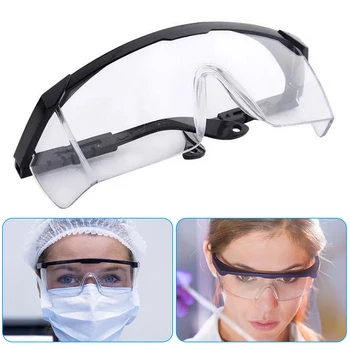 

Safety Goggles Clear Lens Black Frame Anti Fog Dust Splash Proof Glasses Work Eye Protection Eyewear Personal protective glasses