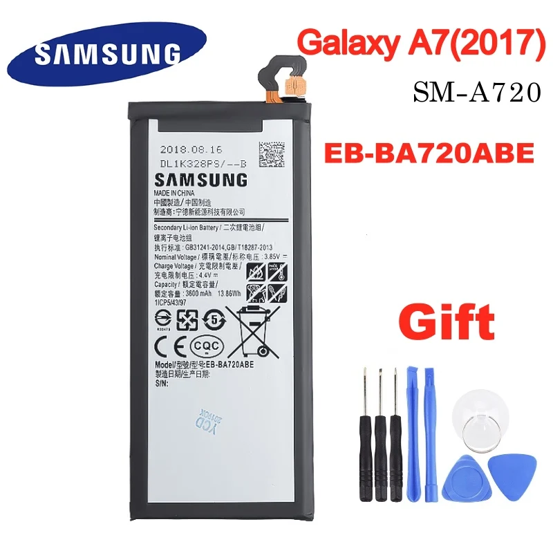 Samsung Galaxy A7 2017 version A720 SM A720F A720S A720F/DS SAMSUNG оригинальный телефон 3600 мАч аккумулятор +