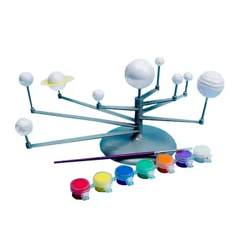 

DIY Astronomy Drawing Solar System Model Plastics Interest Painting Graffiti Security Nine Planet Science Puzzle Toy Kid Gift