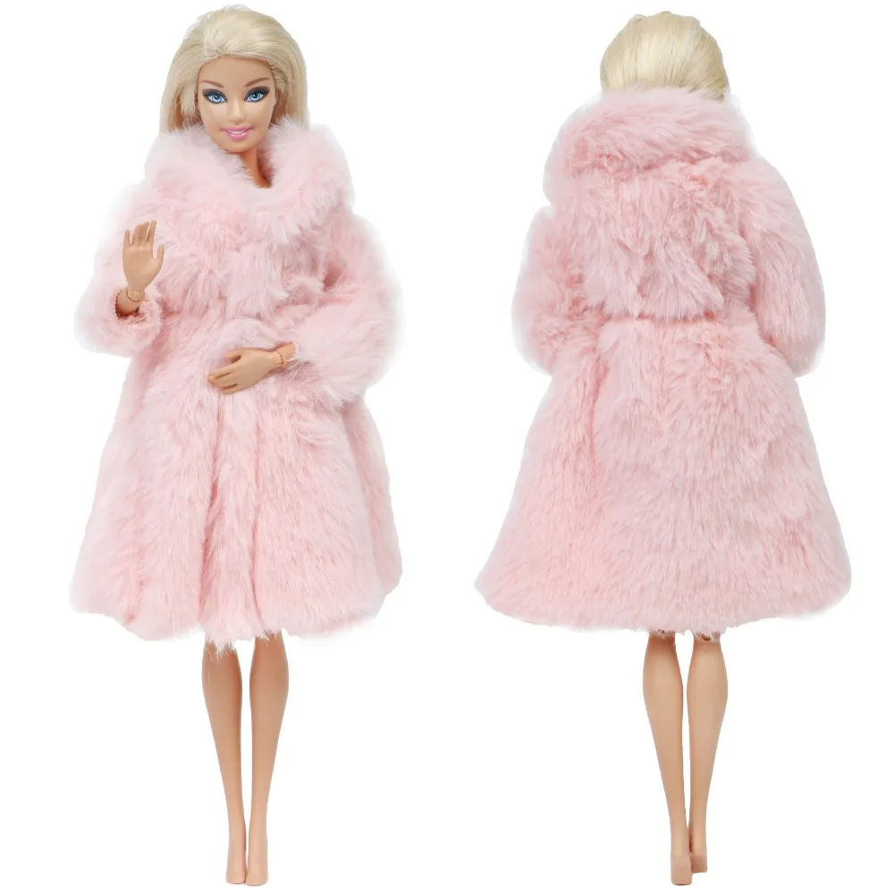 Одна штука цветное шерстяное пальто Высокое качество благородная зимняя одежда Высокое качество модное платье Аксессуары Одежда для куклы Барби игрушка