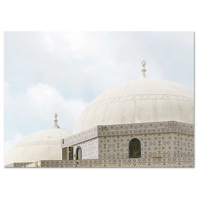 Allah Islamic Wall Art Холст плакат, двери, мусульманское здание, принт, скандинавские декоративные картины, живопись, современный декор в мечети - Цвет: Picture 1