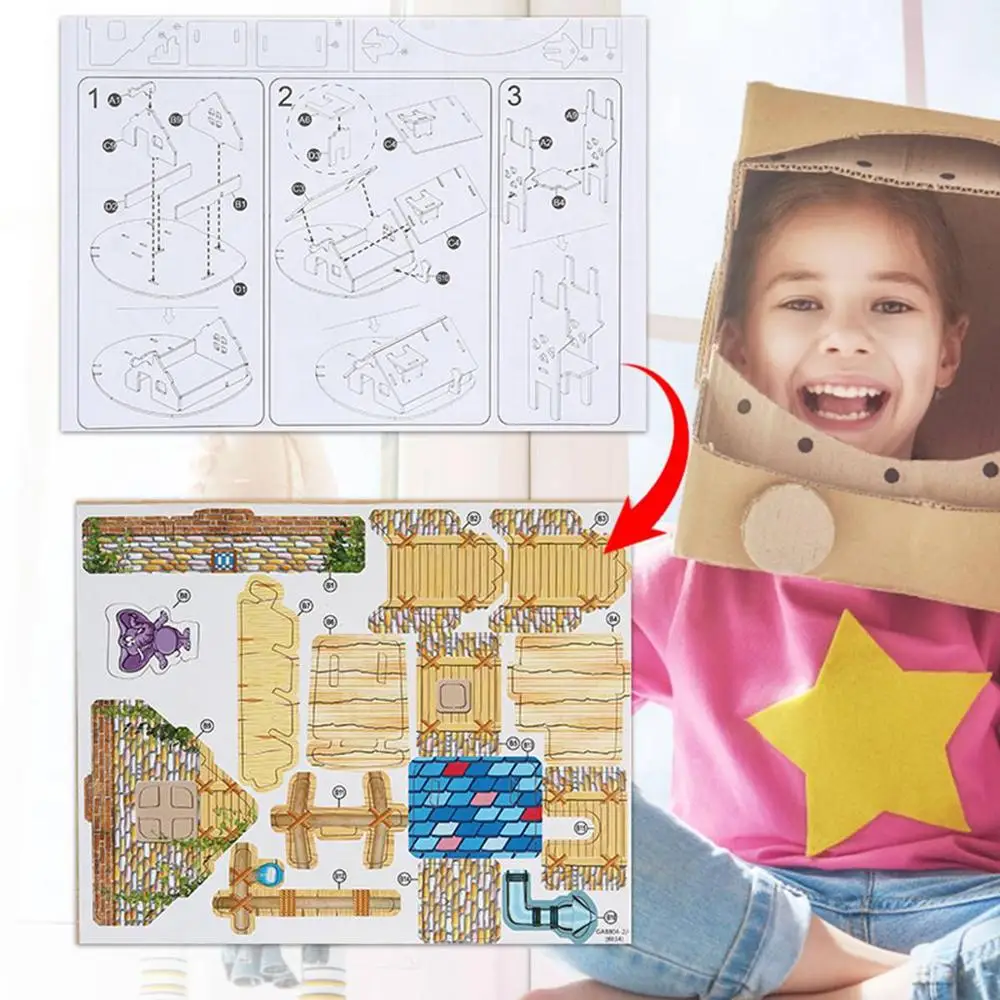3D Детские деревянные DIY дом Миниатюрный ручной сборки модель дома игрушки День рождения Дети подарки Рождественские украшения для дома