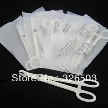 Лот из 10 шт. одноразовые прорезные щипцы для пупка зажим плоскогубцы пирсинг инструмент поставка WDSNF-10