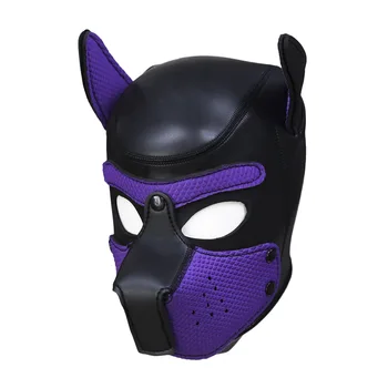 Bdsm Pet Role Play Party Masks Puppy Play Dog Hood Mask Restraint Harness Full Head Ears Halloween Mask Sex Toy For Couples 5