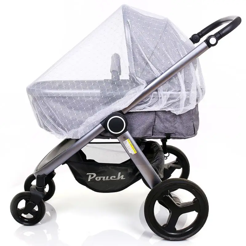 Nourrissons bébé poussette moustiquaire maille sûre Buggy berceau filet panier moustiquaire poussette couverture complète filet U50F