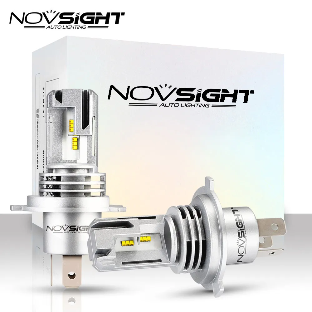 NOVSIGHT супер мини H4 Led H7 автомобильные лампы для передних фар H11 H8 H9 H16JP 9005 9006 H1 H3 55 Вт 10000LM 6000K 12V авто фары