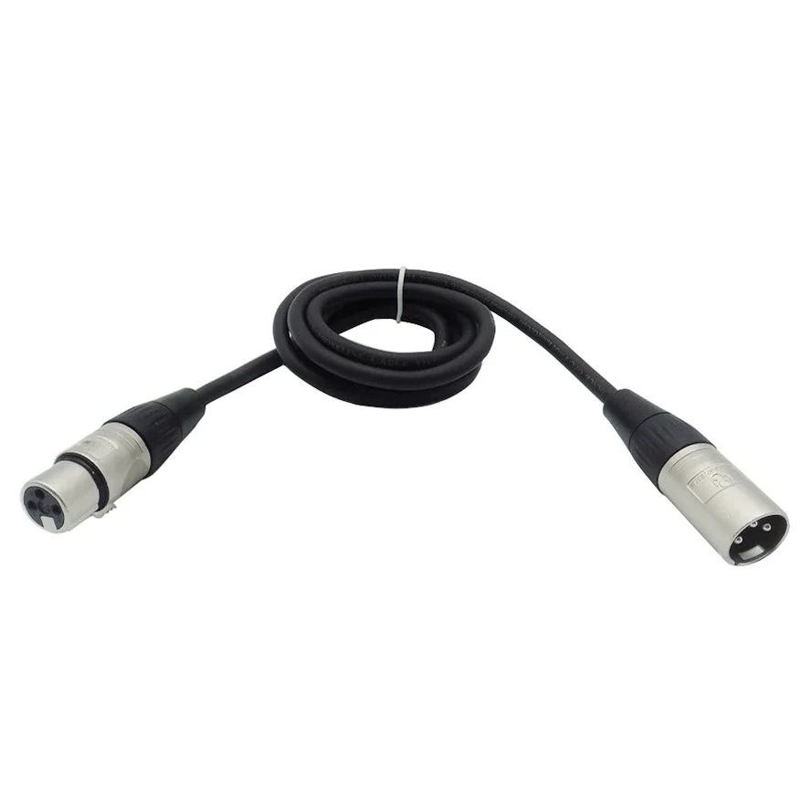 3Pin XLR штекер-гнездо гнездовой адаптер удлинитель аудио кабель для микрофона