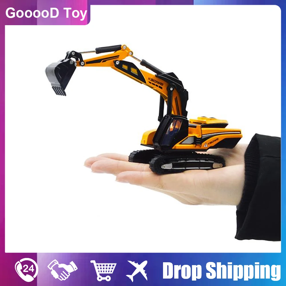 1:87 Alloy  Tractor Excavator Models Car Simulation Construction Engineering Vehicle Model Caterpillar Toys for Boy children