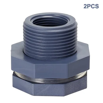 

2pcs Garden Spigot Hose Rain For Aquariums 3/4 Inch Soild PVC Plastic Seal Adapter Universal Water Tank Connector Home