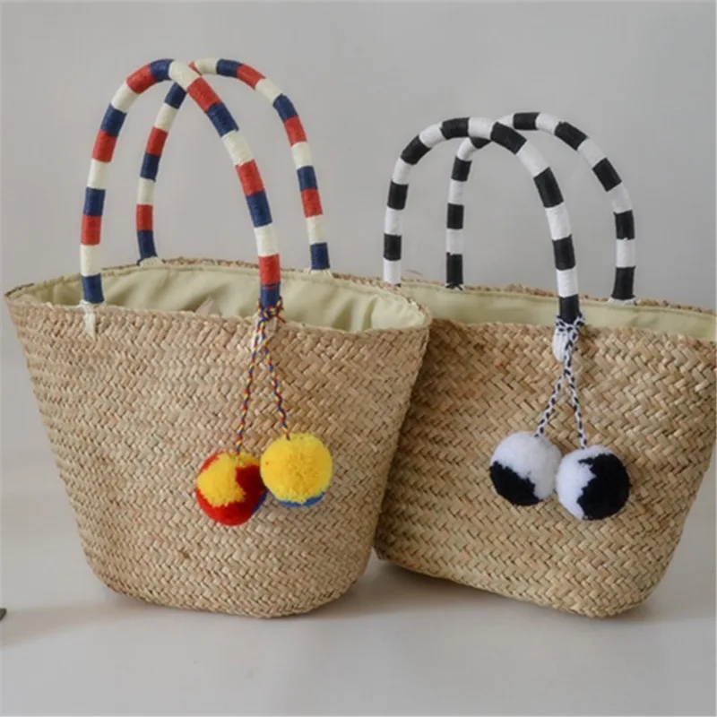 

Holiday Wind and Grass Bags, Beach Bags, Rattan Bags, Women's Environmental Protection Shopping Bags.