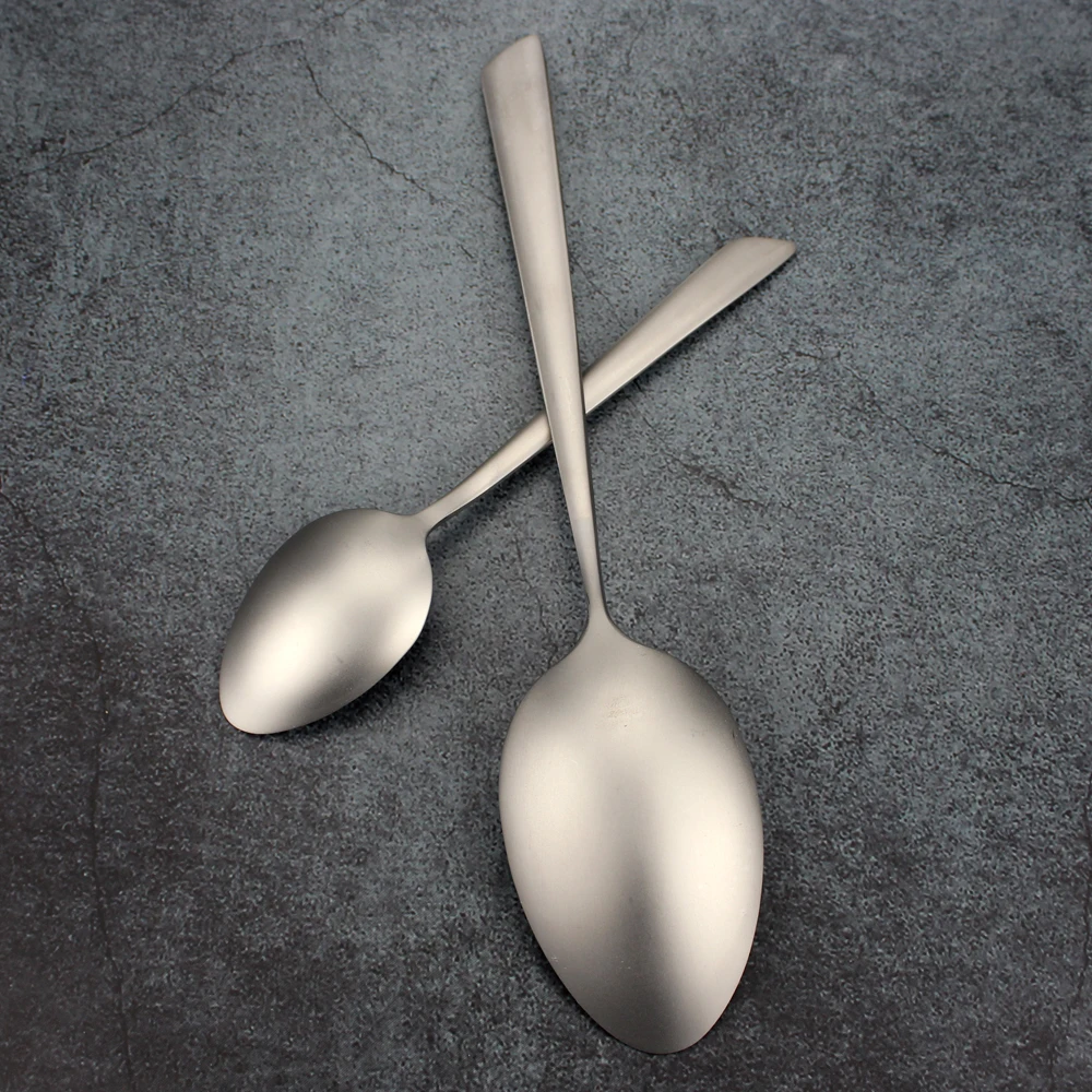 LUCF 최고 등급 환상적인 매트 스테인리스 스틸 서양식 식기류 패턴, 완벽한 모양, 4 in 1 표준 수저 세트 식기