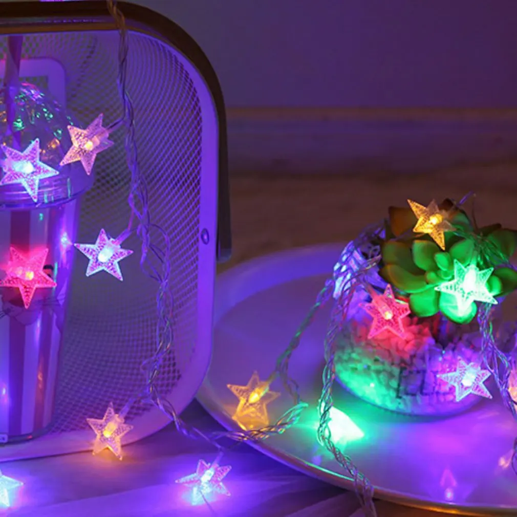 Christmas Tree star Flakes Led String Fairy Light Xmas Party Home Wedding Garden Garland Decorations Colorful | Освещение