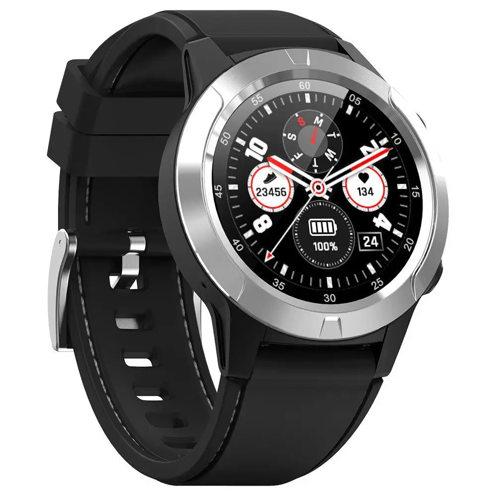 Makibes M4 умные часы для мужчин компас gps Smartwatch многоязычные IP67 водонепроницаемый монитор сердечного ритма часы напоминание о вызове сообщения - Цвет: silver