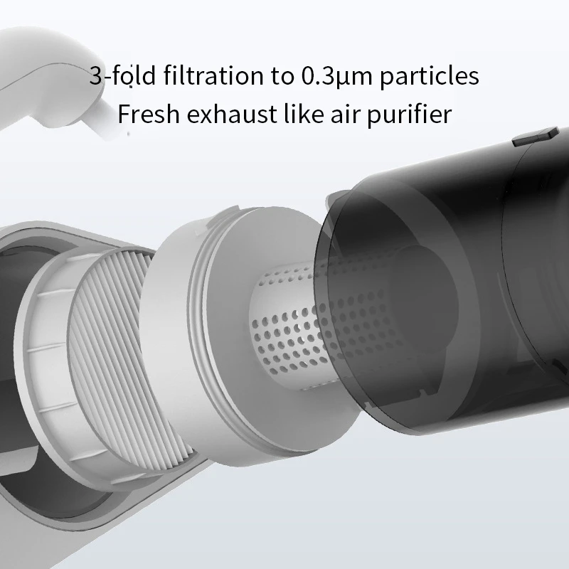 US $39.85 Deerma 10KPa HandHeld Mite Removal Instrument Triple Filter White Bed Vacuum Cleaner CM300 Washable Filter For Easy Carrying
