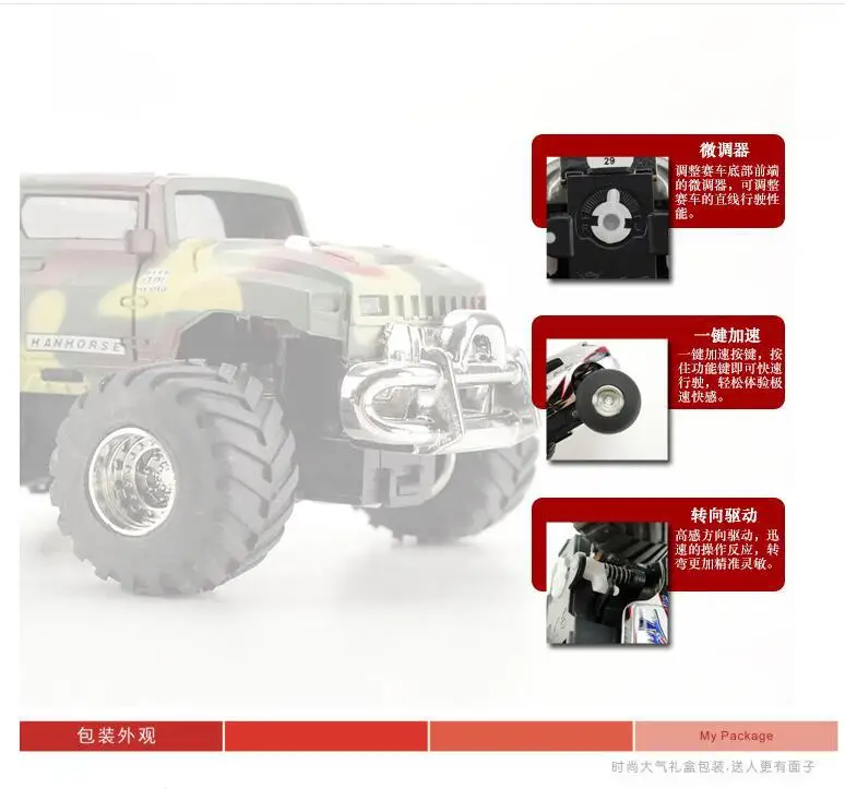 Специальное предложение Closeout внедорожный Hummer пульт дистанционного управления автомобиль пульт дистанционного управления бак модель игрушечной машины